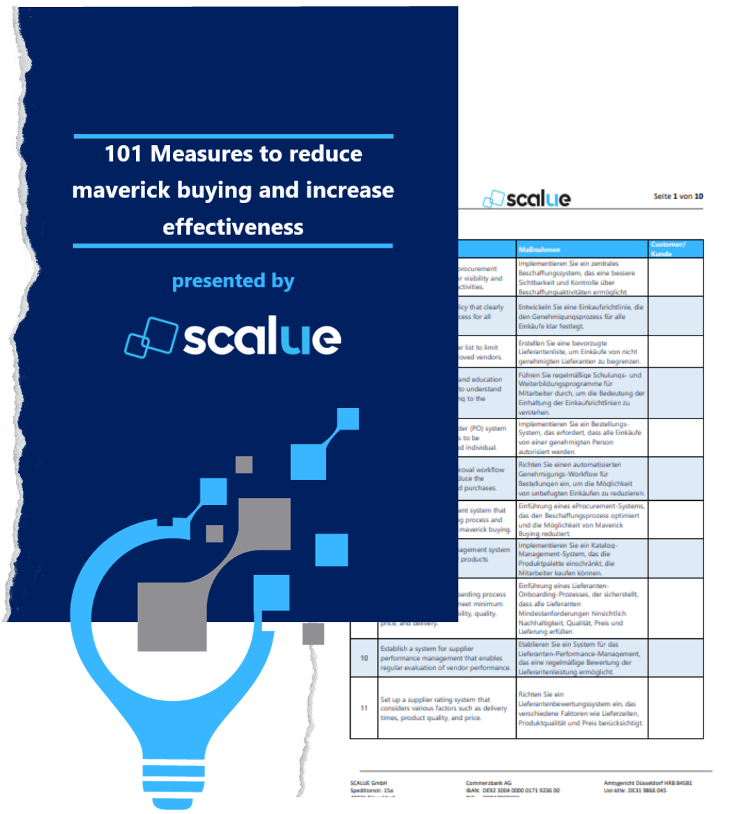 SCALUE präsentiert 101 Maßnahmen zur Reduktion von Maverick Buying